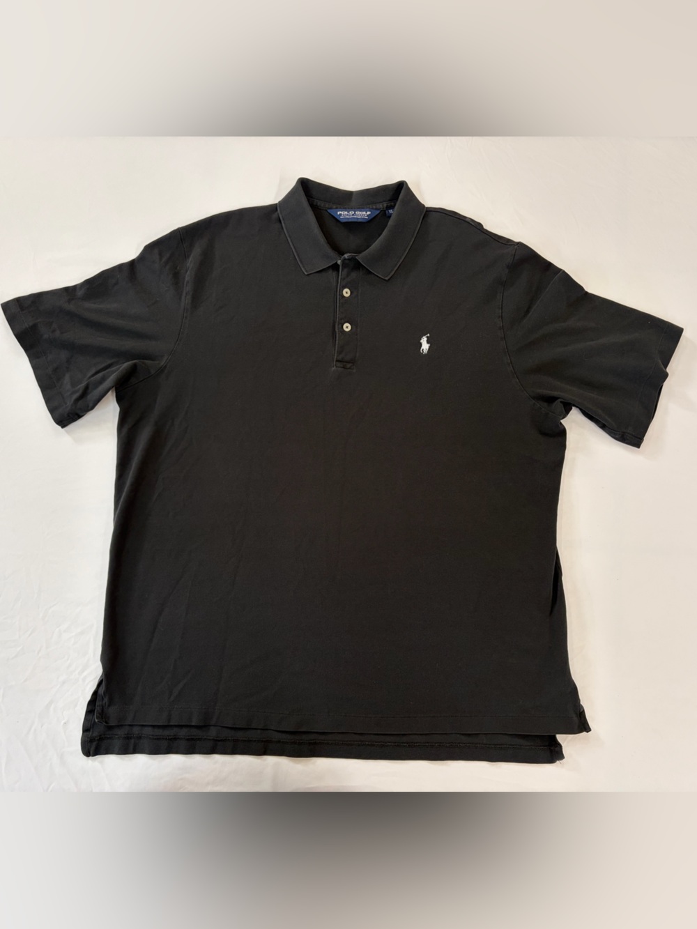 Polo Golf by Ralph Lauren Men's Black Short-Sleeve Polo Shirt XL w/Pony